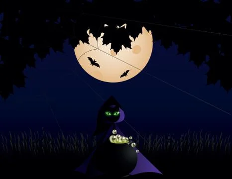 Halloween cat Stock Illustration