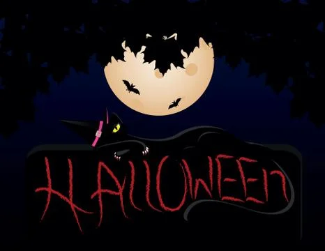 Halloween cat Stock Illustration