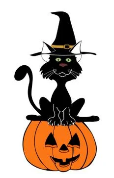 Halloween cat Illustrazione stock