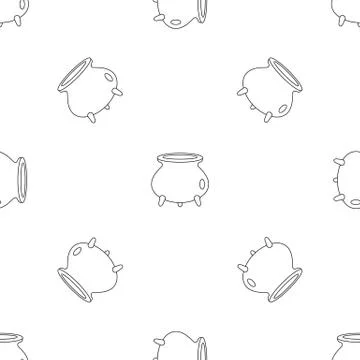Halloween cauldron pattern seamless Illustrazione stock