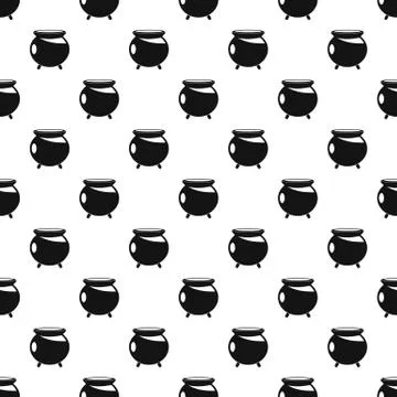 Halloween cauldron pattern seamless vector Illustrazione stock