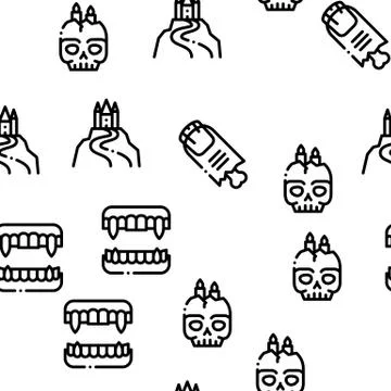 Halloween Celebration Seamless Pattern Vector Stockillustratie