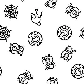 Halloween Celebration Seamless Pattern Vector Stockillustratie