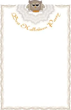 Halloween certificate Stock Illustration