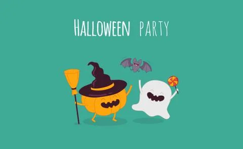 Halloween characters icon set. Stock Illustration
