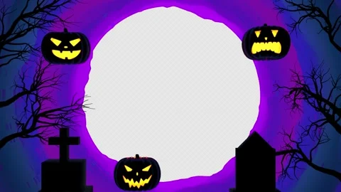 Halloween Circle Frame Stock Footage 251501990