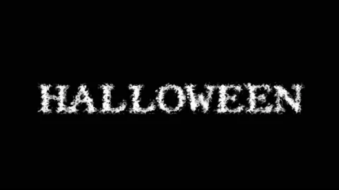Halloween cloud text effect black isolated background Video stock 138721949