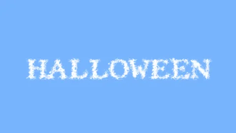 Halloween cloud text effect sky isolated background Stock Footage 138721956