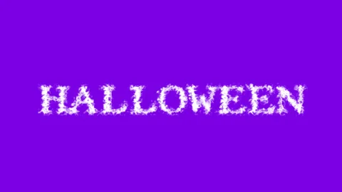 Halloween cloud text effect violet isolated background Stock Footage 138721957