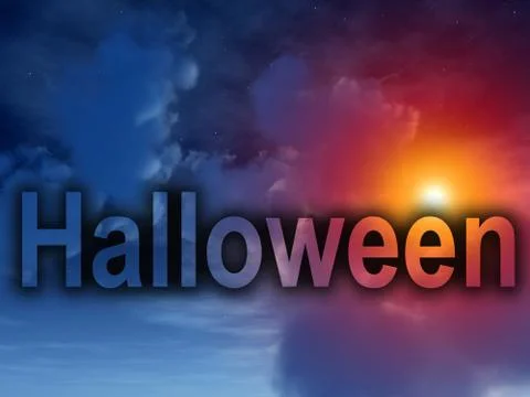 Halloween Clouds Stock Illustration