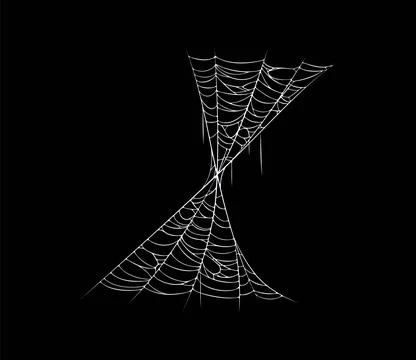 Halloween cobweb, spider web threads isolated icon Illustrazione stock
