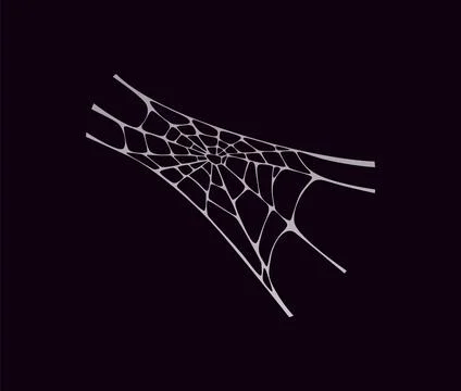 Halloween cobweb, spiderweb stretched threads Stock Illustration