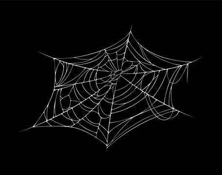 Halloween cobweb threads or stretched spider web Stock Illustration
