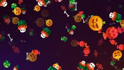 Halloween colorful elements backgrounds Illustrazione stock
