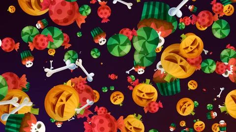 Halloween colorful elements backgrounds Stock Illustration