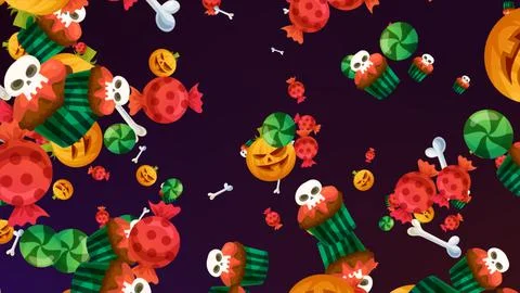 Halloween colorful elements backgrounds Stock Illustration