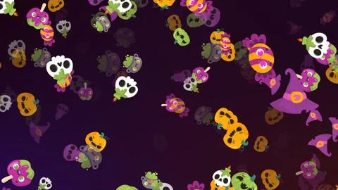 Halloween colorful elements backgrounds Stock Illustration
