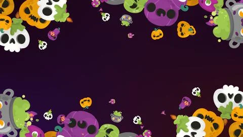 Halloween colorful elements backgrounds Stock Illustration
