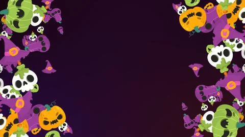 Halloween colorful elements backgrounds Stock Illustration