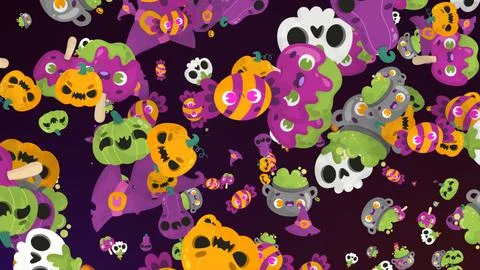 Halloween colorful elements in dark backgrounds 스톡 일러스트