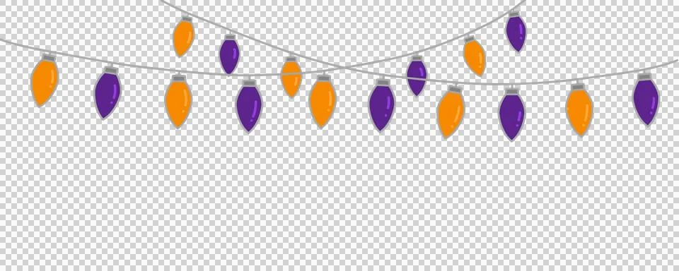Halloween colorful lights string, lighting for party celebration Stock Illustration