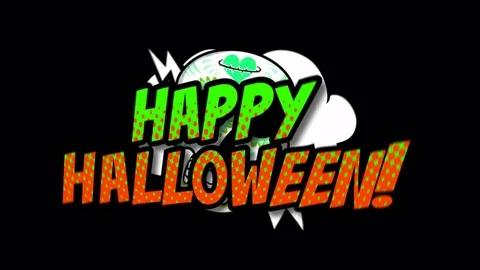 Halloween comic expression with alpha. Vidéo 81384545