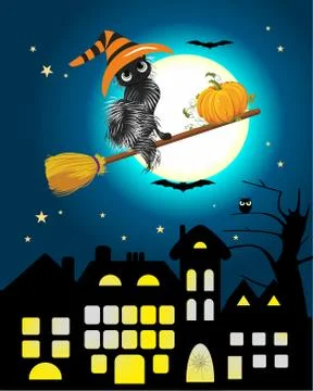 Halloween composition Stock Illustration