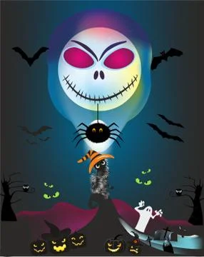 Halloween composition Stock Illustration