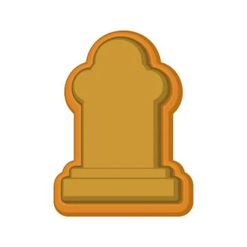 Halloween cookie Tombstone. gingerbread rip. Cookies for terrible holiday. Ve Stock Illustration
