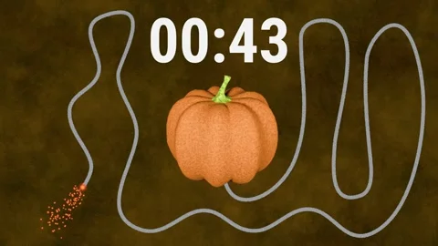 Halloween Countdown 50 seconds with Timer 50 to 0 Video stock 341460754