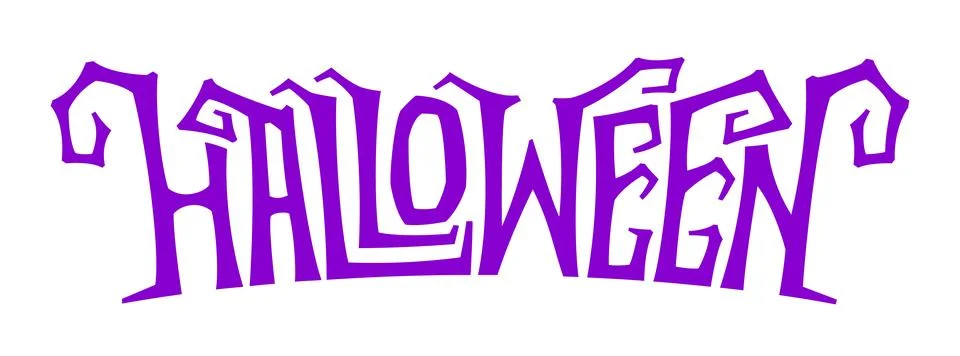Halloween creative text banner vector illustration. 스톡 일러스트