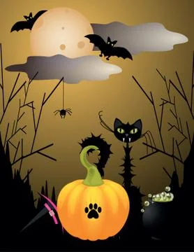 Halloween critters Stock Illustration