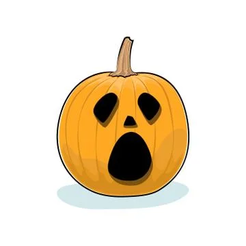 Halloween Cry Pumpkin Stock Illustration