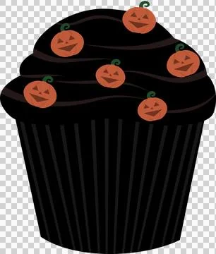 Halloween cupcake pumpkins Stock Illustration