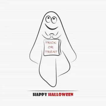 Halloween cute ghost Illustrazione stock