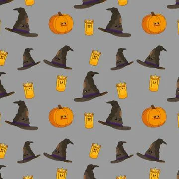 Halloween cute pattern Stock Illustration