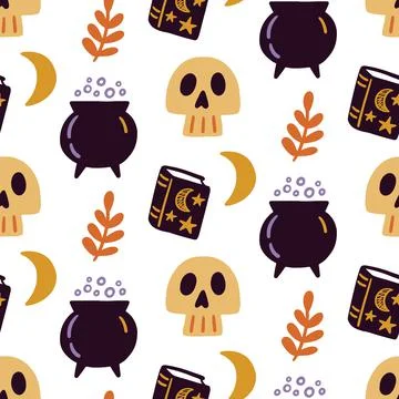 Halloween Cute Vector Seamless Pattern Texture Stockillustratie
