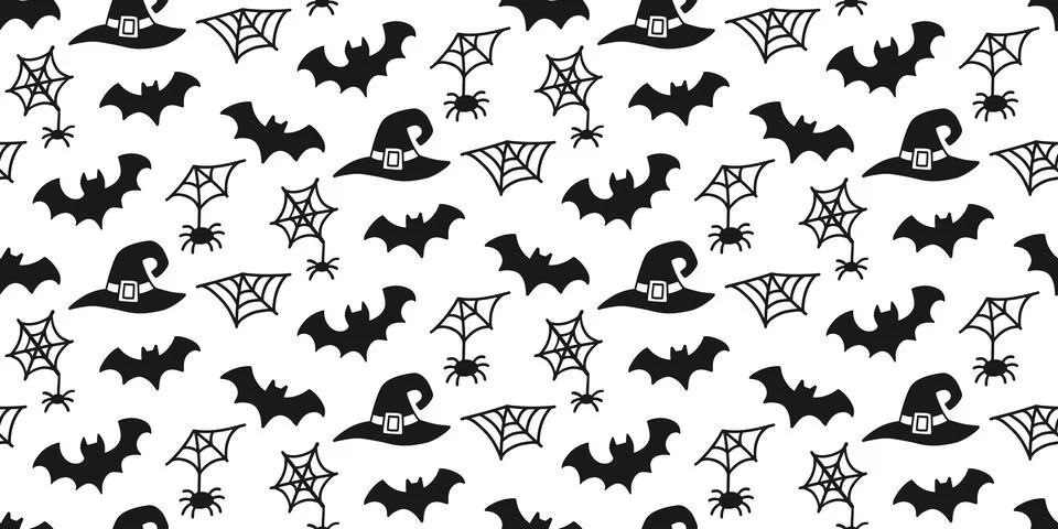 Halloween Cute Vector Seamless Pattern Texture Illustrazione stock