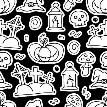 Halloween, Day of the Dead seamless pattern Illustrazione stock