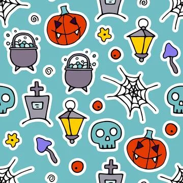 Halloween, Day of the Dead seamless pattern 스톡 일러스트