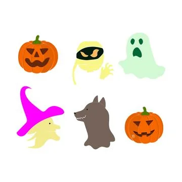 Halloween day element background vector Stock Illustration