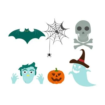 Halloween day element background vector Illustrazione stock