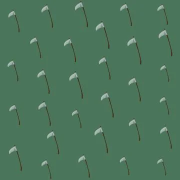 Halloween death scythe weapon pattern Stock Illustration