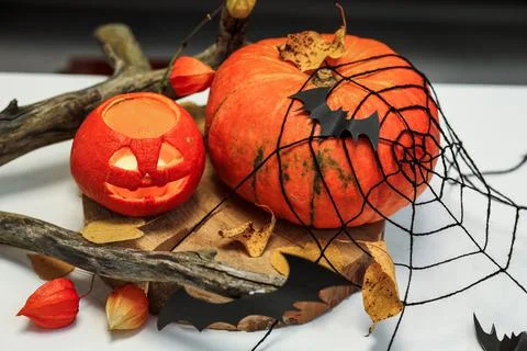 Halloween decor elements. Stock Photos