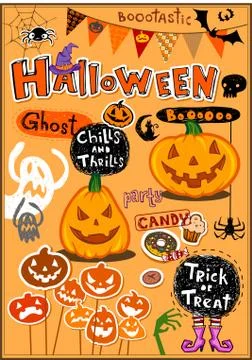 Halloween decor Illustrazione stock