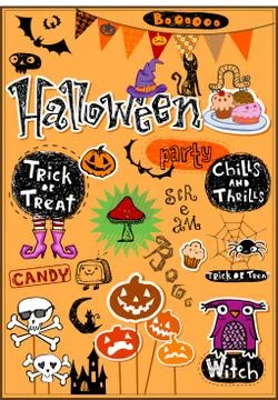 Halloween decor Illustrazione stock