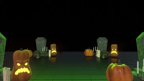 Halloween Decorate Background Stock Footage 252074455