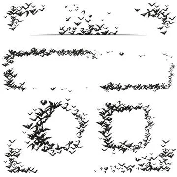Halloween decoration, border, frame vector. Stock Illustration