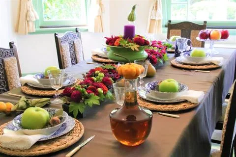 Halloween decoration table Stock Photos