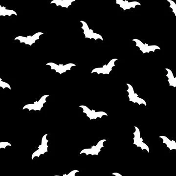 ?Halloween decorations concept. Seamless pattern with white icons. Design ele Stock-Illustration